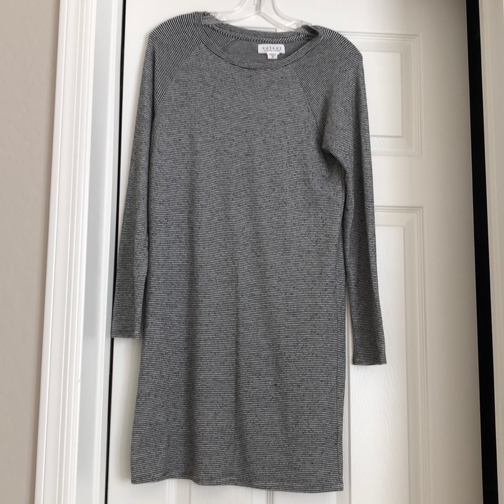 Anthropologie Black and white striped dress